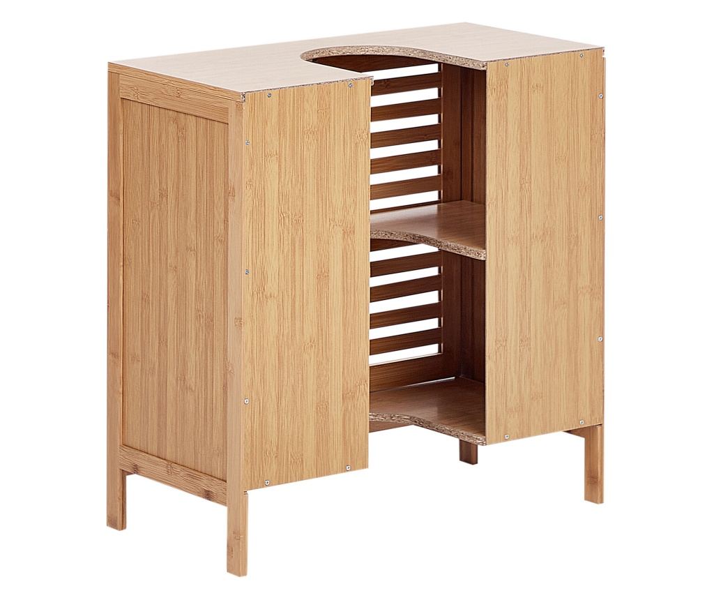 Mosdószekrény MISSOULA Bambusz 60 cm Világosbarna - 6