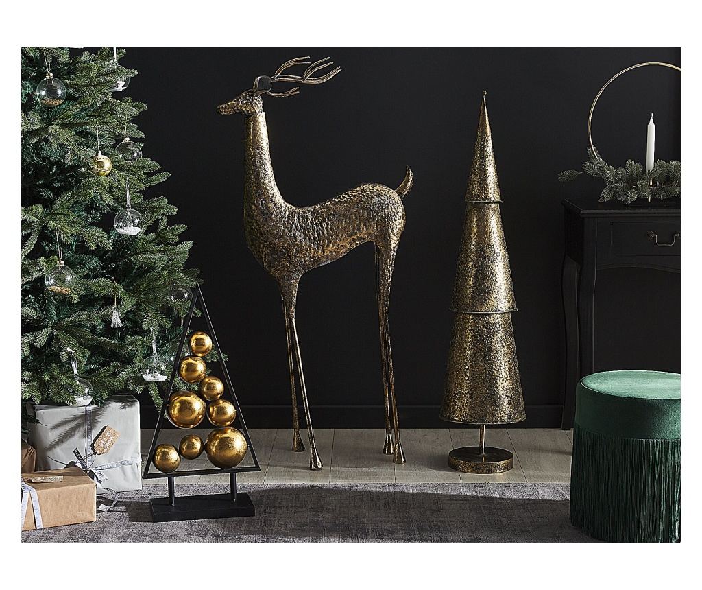 Karácsonyi padló dekoráció PELLO Rénszarvas 126 cm Arany - 1