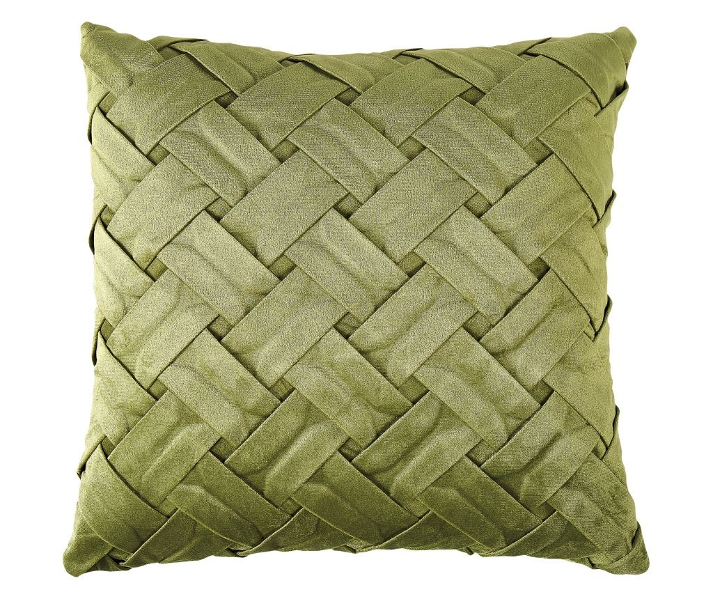 2 db díszpárna NARCISSUS Bársony 43 x 43 cm Zöld Geometrikus mintás - 4