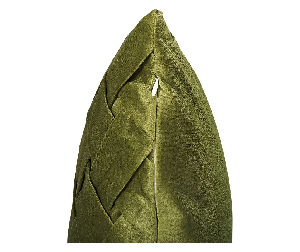 2 db díszpárna NARCISSUS Bársony 43 x 43 cm Zöld Geometrikus mintás - 6