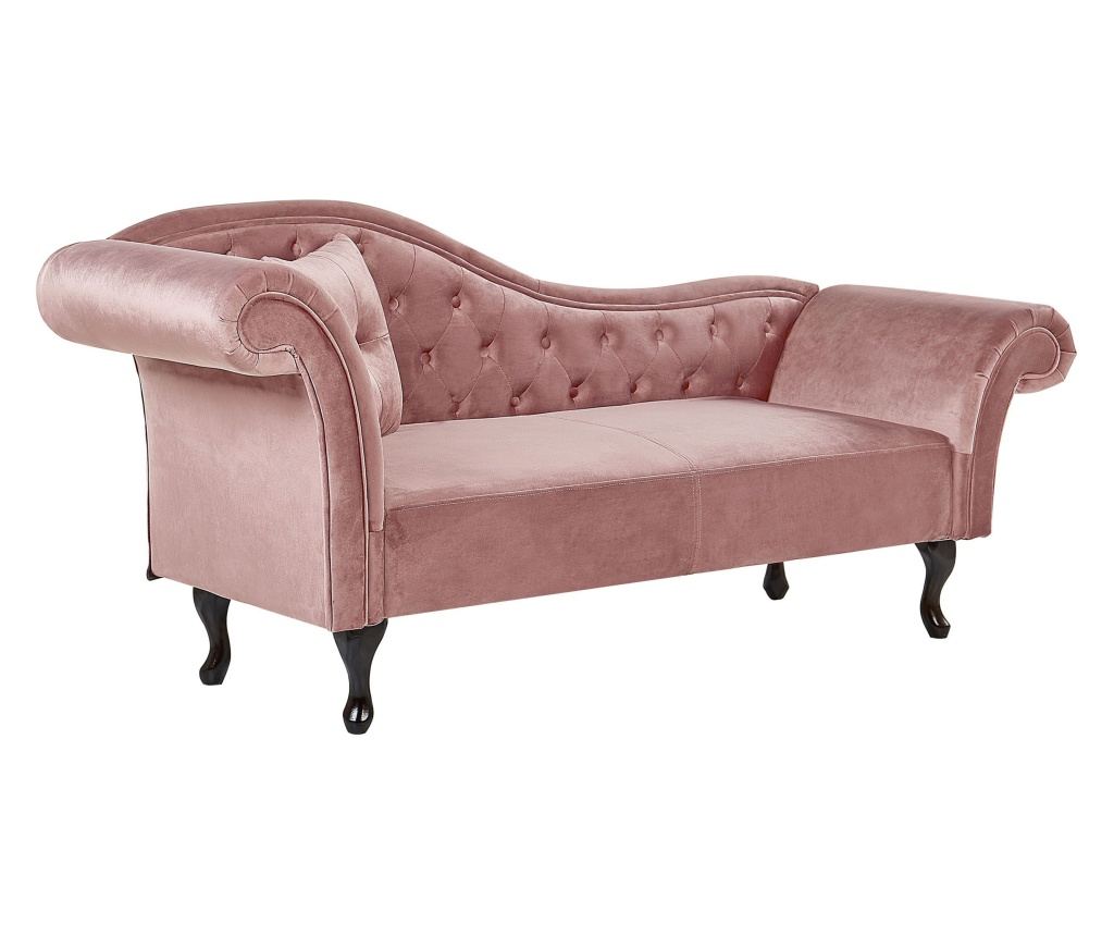 Bal oldali dívány LATTES Bársony Rózsaszín - 4