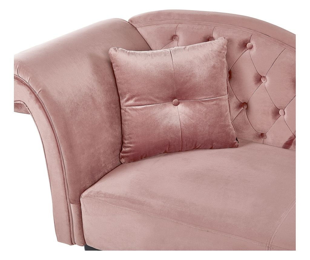 Bal oldali dívány LATTES Bársony Rózsaszín - 6