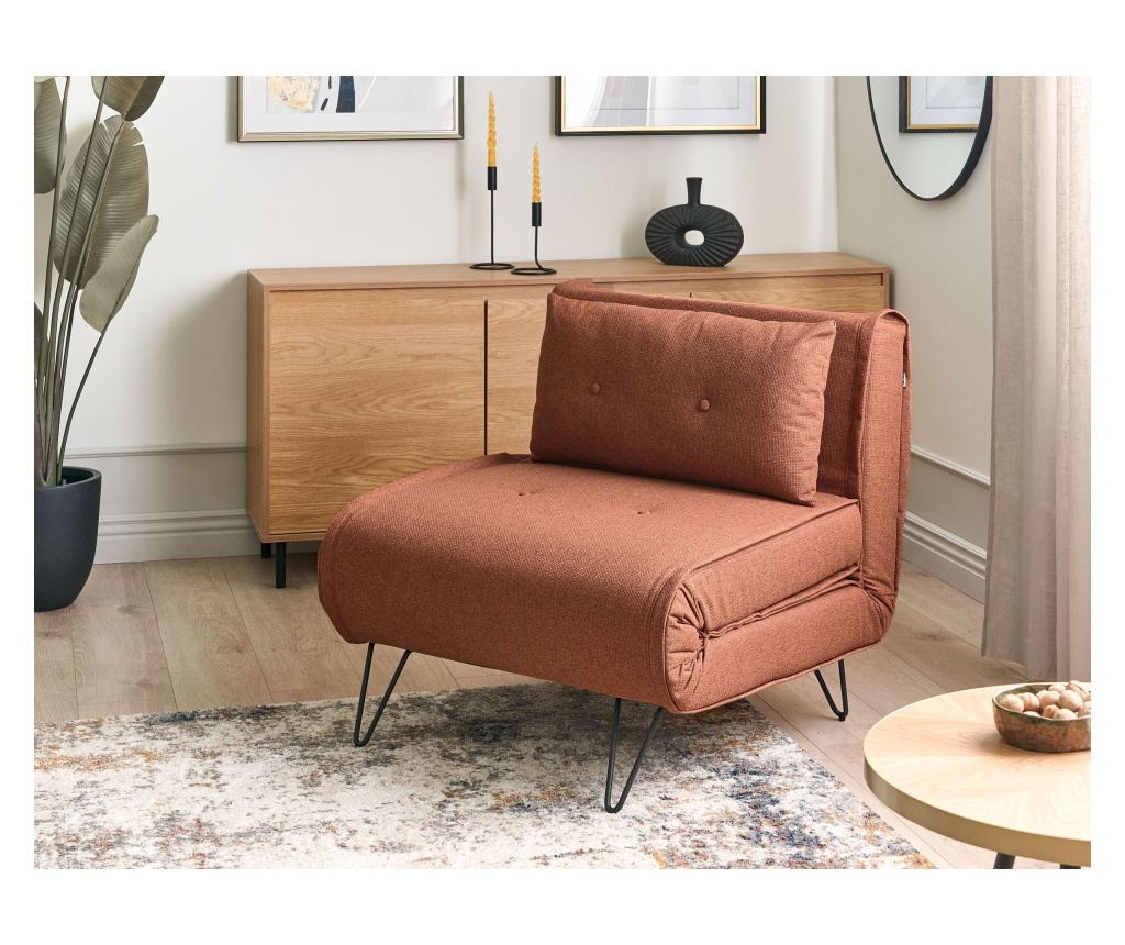 Egyszemélyes kanapéágy VESTFOLD Narancssárga - 1