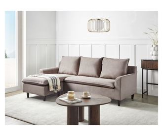 ELVENES 3-Seater Corner Sofa Taupe Right