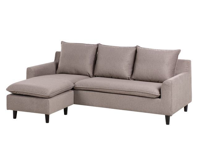 ELVENES 3-Seater Corner Sofa Taupe Right