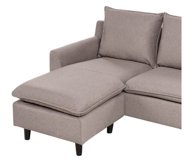 ELVENES 3-Seater Corner Sofa Taupe Right