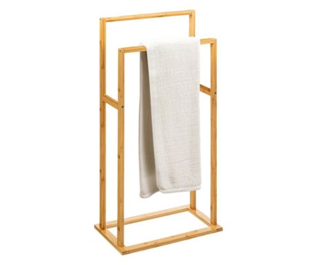 5Five Bambusno Stojalo za Brisače, 2 Ročki, Rjavo, 42x24x82 cm
