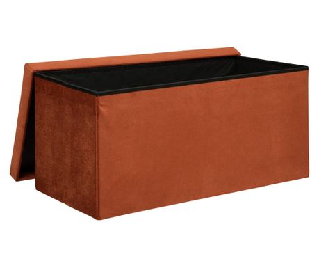 Skládací stolička s úložným prostorem Atmosphera Lilou, 80 l, 76 x 38 x 38 cm, jantarová