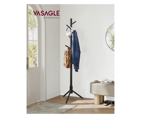 VASAGLE Κρεμάστρα από Μασίφ Ξύλο, Μαύρη