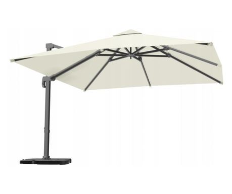 Baza za suncobran 50x50x8 cm, Set od 4, punjenje vodom/pijeskom, metalne ručke, izdržljiva plastika, crna
