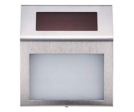 LED solarna svjetiljka za kućni broj, nehrđajući čelik, uključuje set za montažu, 20x18x3 cm