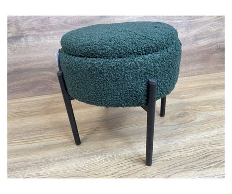 Детски кръгъл стол за съхранение, 31x28 см, Макс. 50 кг, Зелен