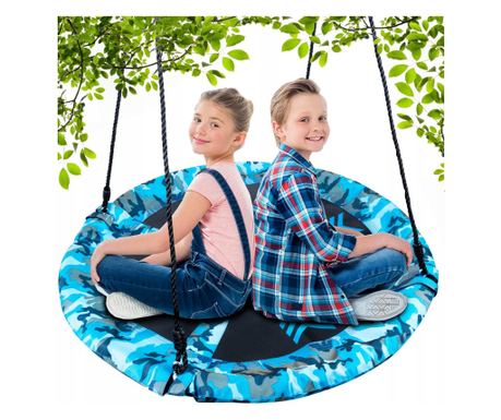 Kamuflažna ljuljačka gnijezdo, 100 cm, podesiva visina, 150 kg, plavo-crna