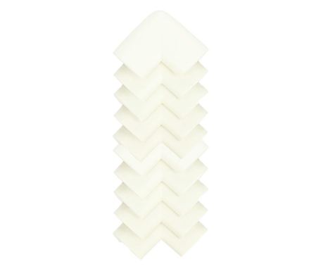 10 darabos sarokvédő szett gyerekeknek, 60x35mm, EPE hab, krém színű