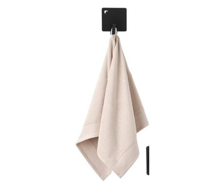Set od 4 vješalice s kukicama za kupaonicu, uključuje sustav za montažu, aluminij, crna