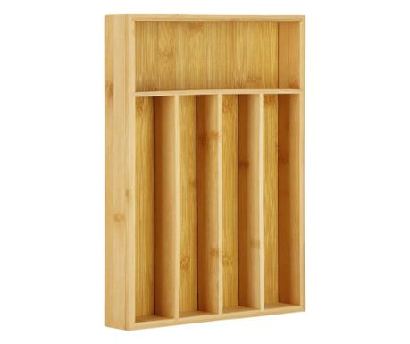 Organizator za pribor za jelo i kuhinjski pribor od bambusa, 25x35x5cm