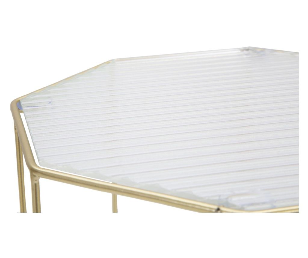 Stolić za kavu Glassy Gold 37 cm (2 kom) - 4