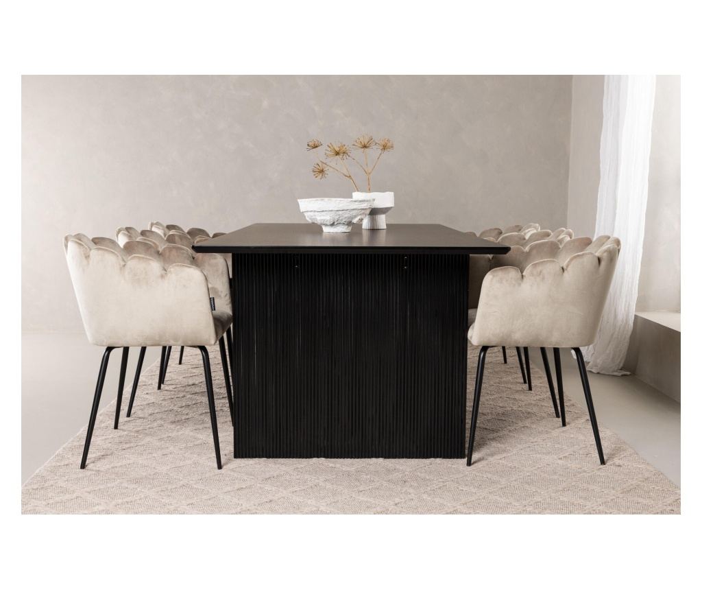 Blagovaonska stolica Limhamn bež & crna 61 cm - 6