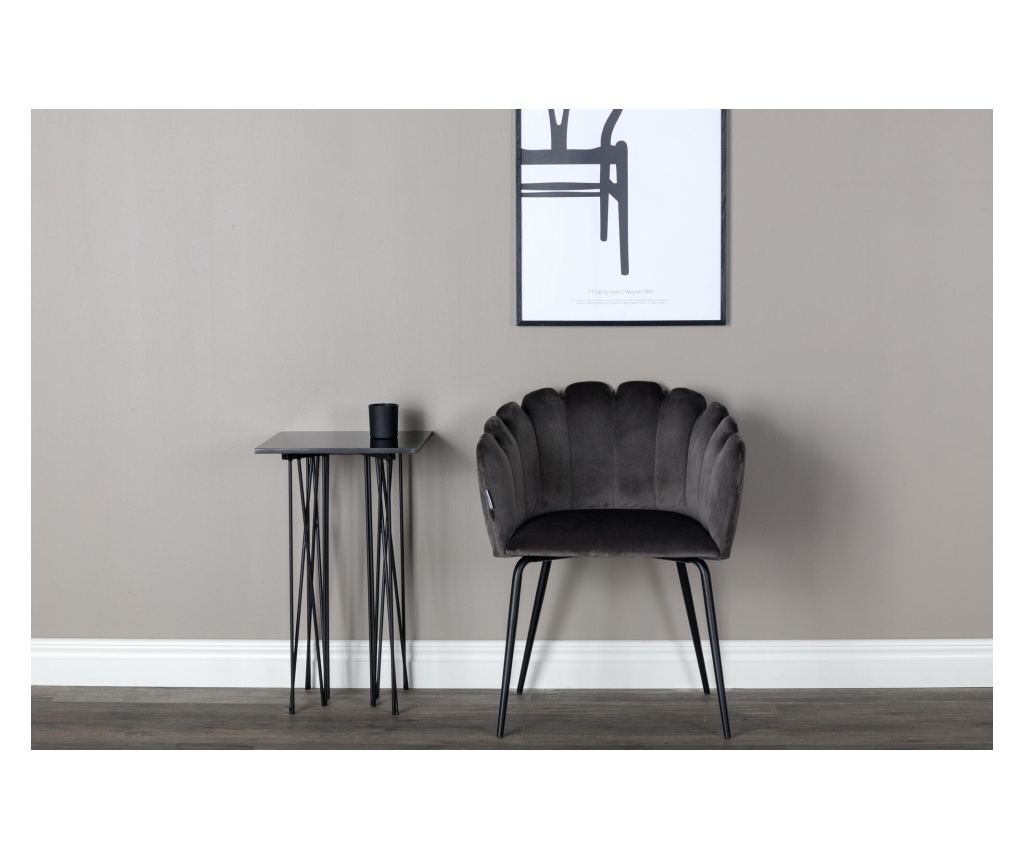 Blagovaonska stolica Limhamn siva i crna 61 cm - 4