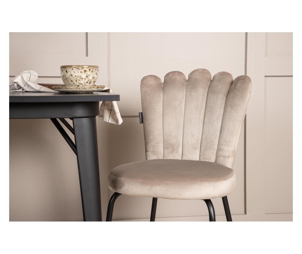 Blagovaonska stolica Limhamn bež & crna 44 cm - 4
