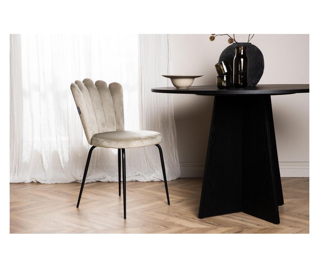 Blagovaonska stolica Limhamn bež & crna 44 cm - 5