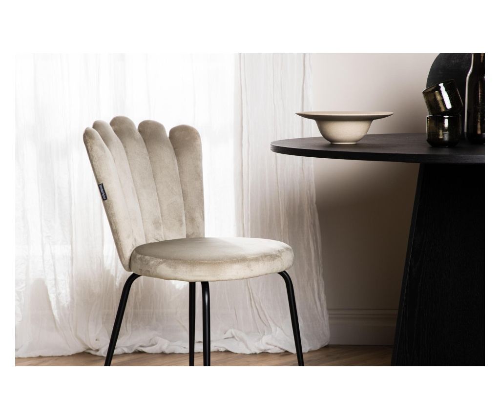 Blagovaonska stolica Limhamn bež & crna 44 cm - 6
