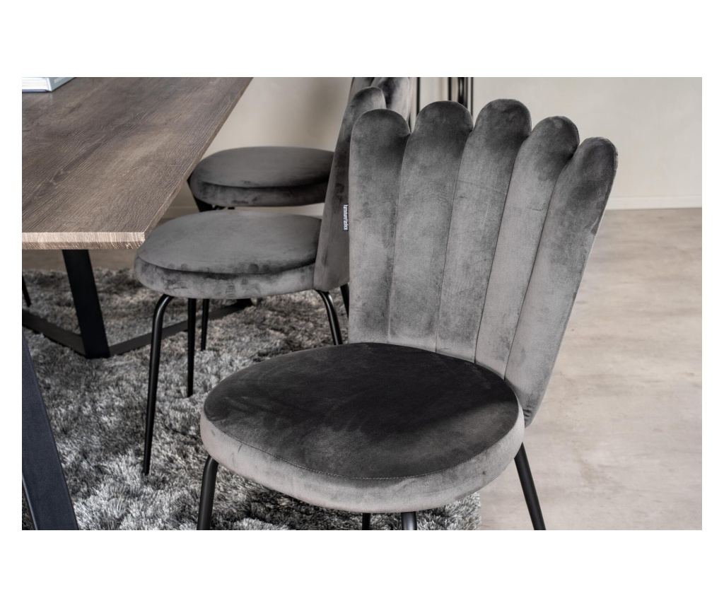 Blagovaonska stolica Limhamn Siva & Crna 45 cm - 7
