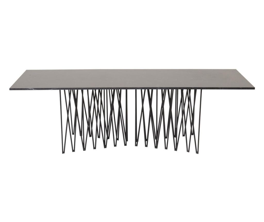 Stolić za kavu Stone mramor crni i crni 140 cm - 2