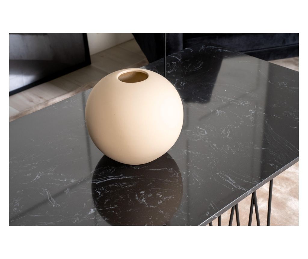 Stolić za kavu Stone mramor crni i crni 140 cm - 6