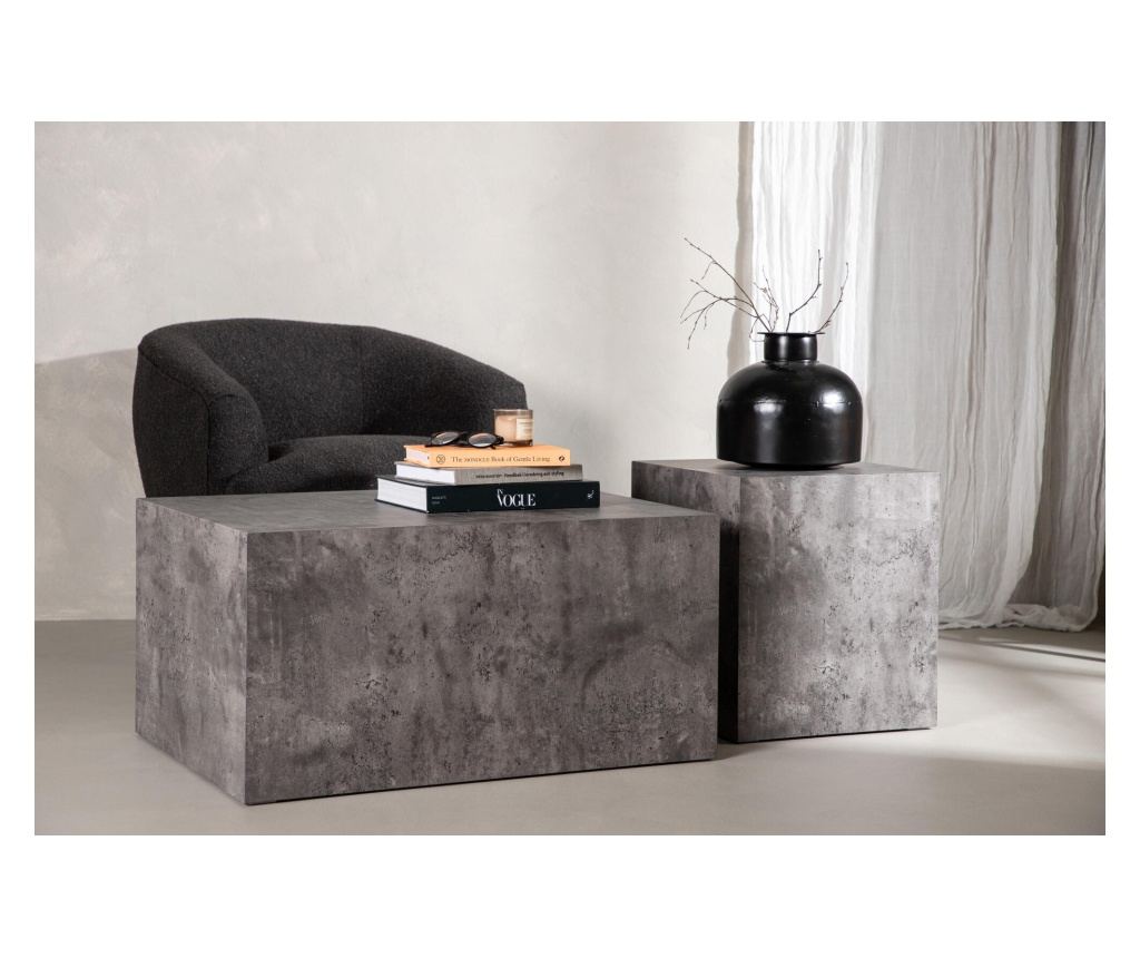 Stolić za kavu York tamno sivi 40 cm - 6