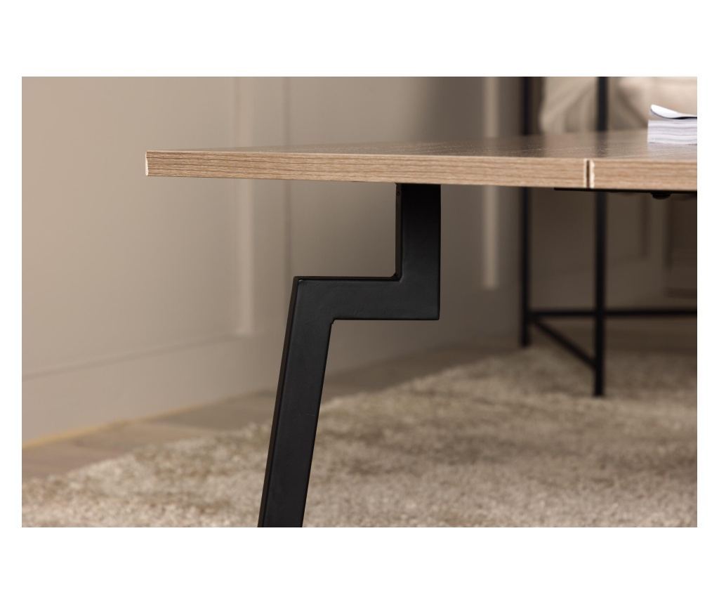 Stolić za kavu Bethan orah & crni 70 cm - 5