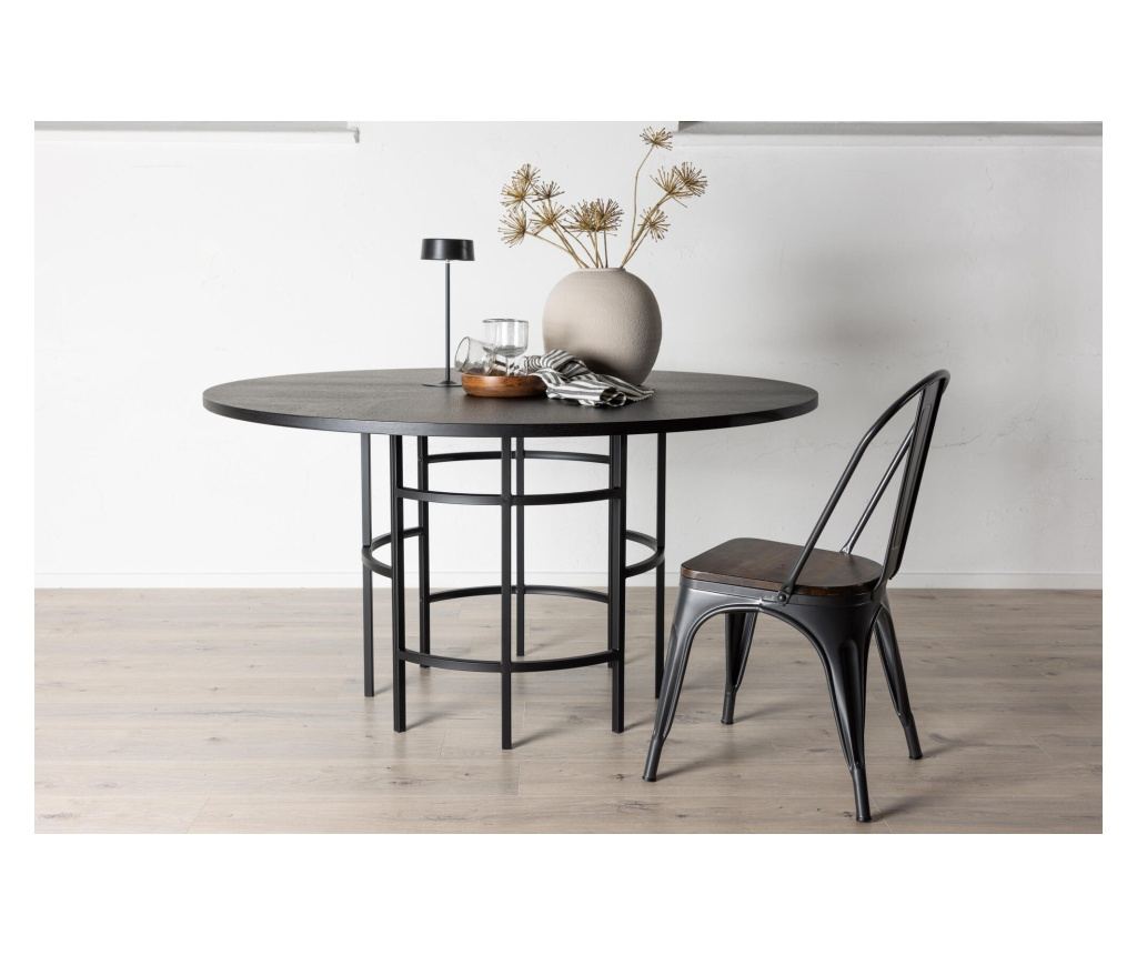 Blagovaonski stol Copenhagen crni 140 cm - 4
