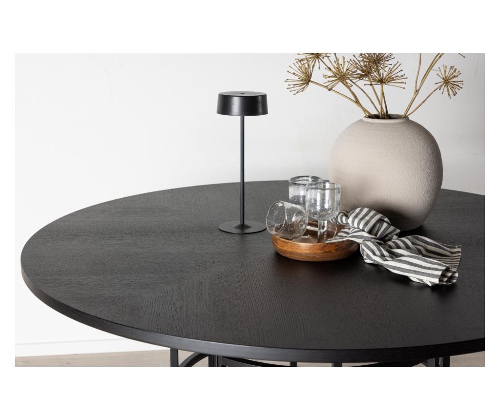 Blagovaonski stol Copenhagen crni 140 cm - 6