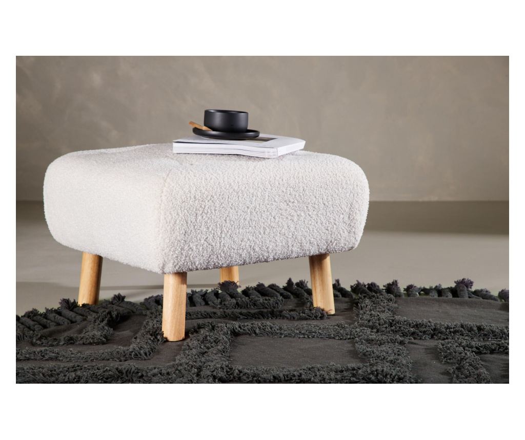 Puf Salina Bijeli & Hrast 60 cm - 3