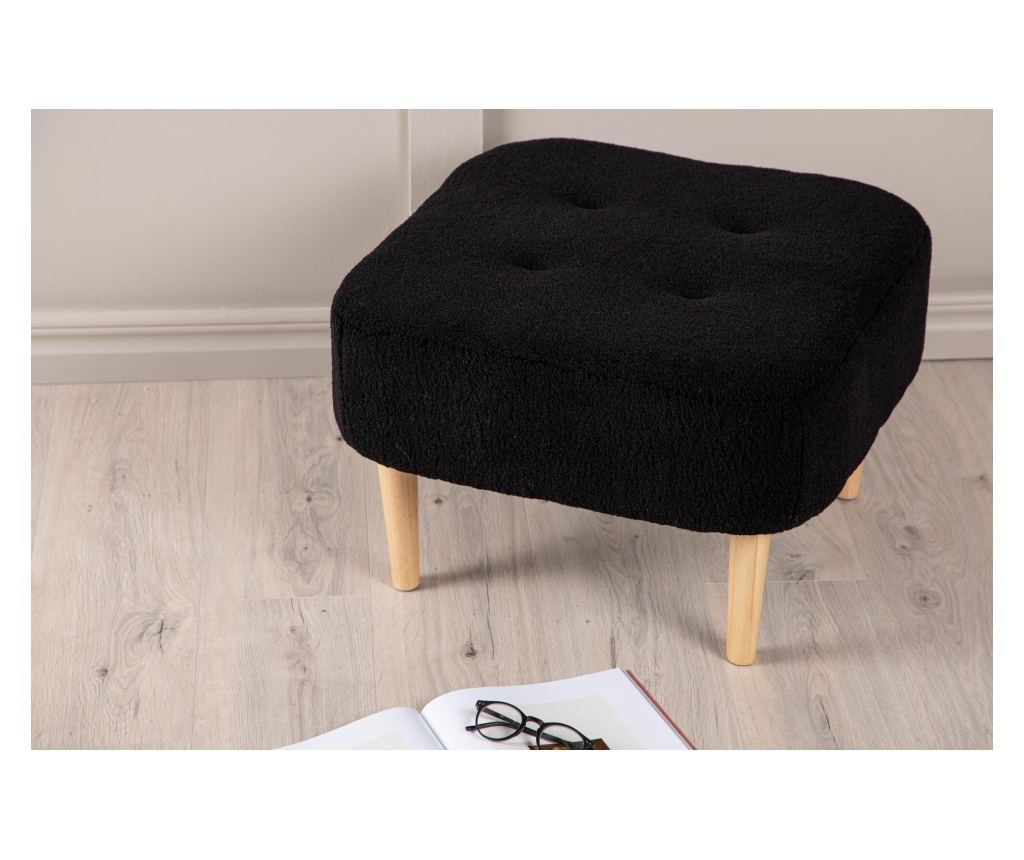 Puf Salina Crni & Hrast 60 cm - 3
