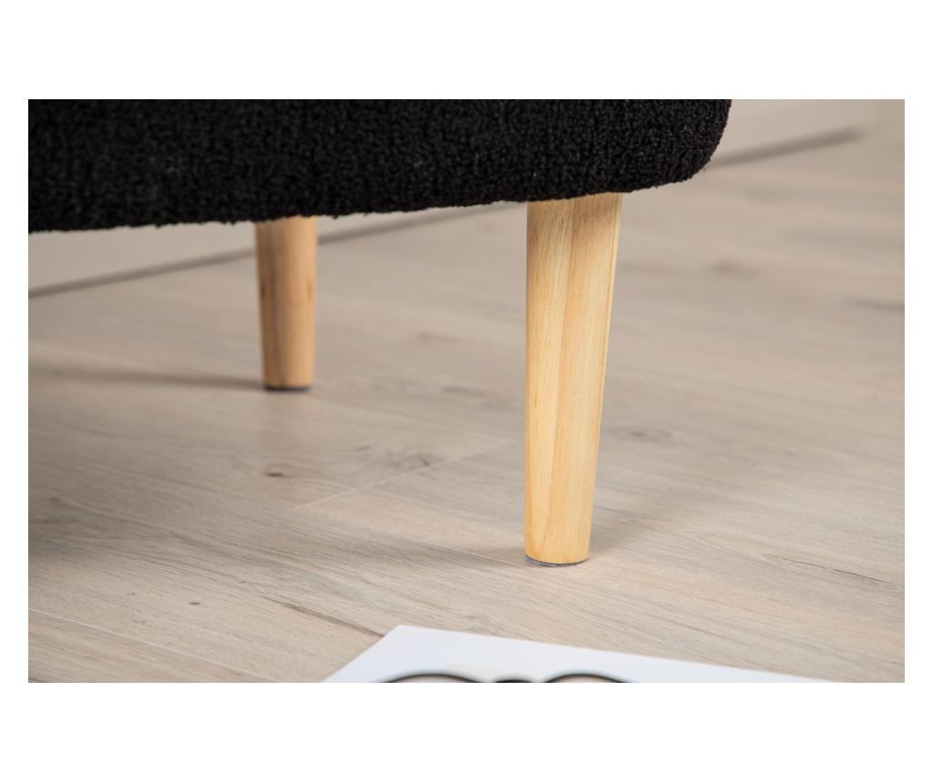 Puf Salina Crni & Hrast 60 cm - 5