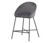 Barska stolica Velvet siva i crna 59 cm thumbnail 1