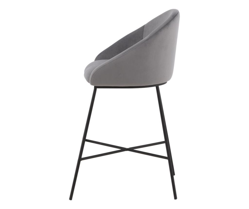 Barska stolica Velvet siva i crna 59 cm - 3