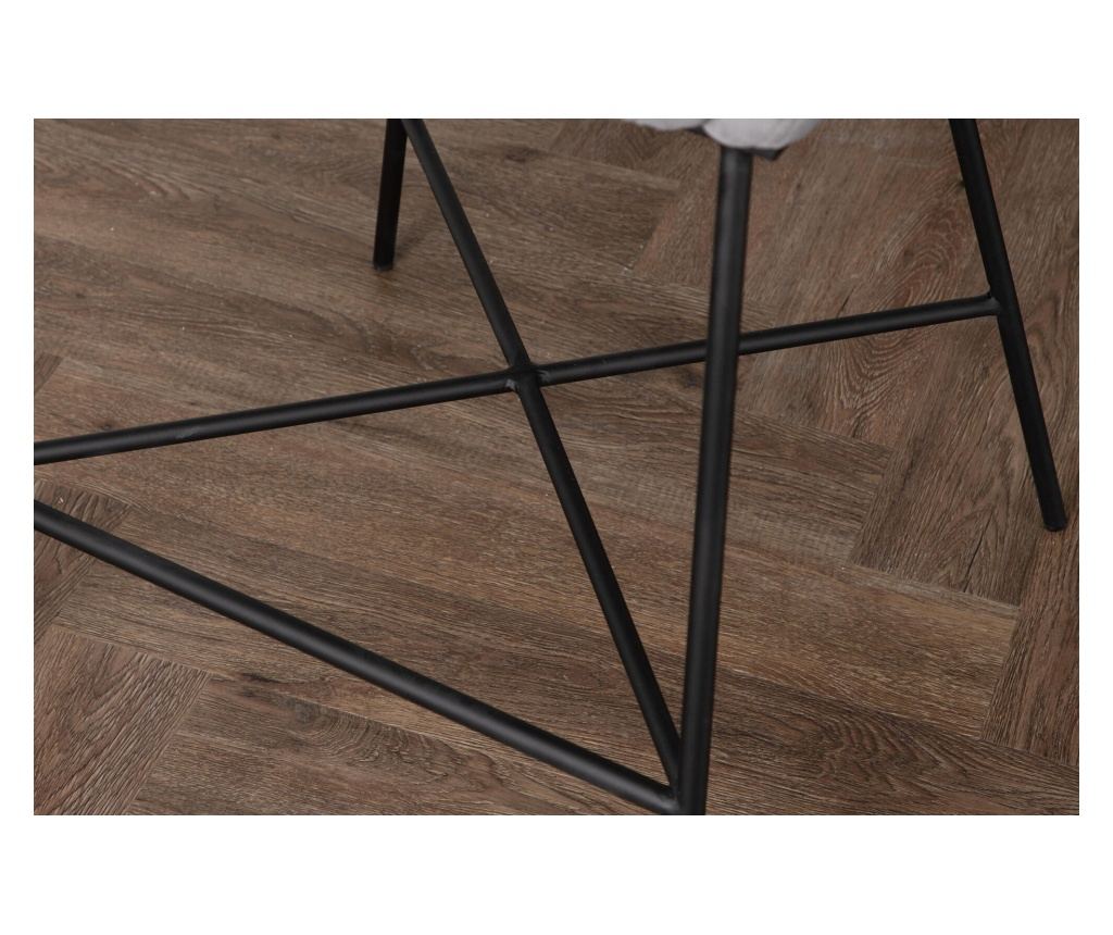 Barska stolica Velvet siva i crna 59 cm - 6