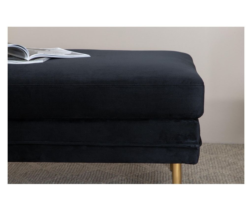 Tabure Ottoman Boom Crno & Zlatno 90 cm - 9