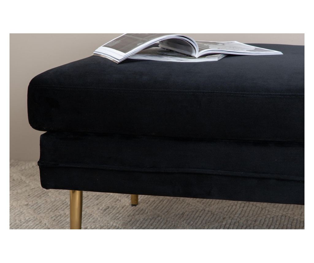 Tabure Ottoman Boom Crno & Zlatno 90 cm - 11