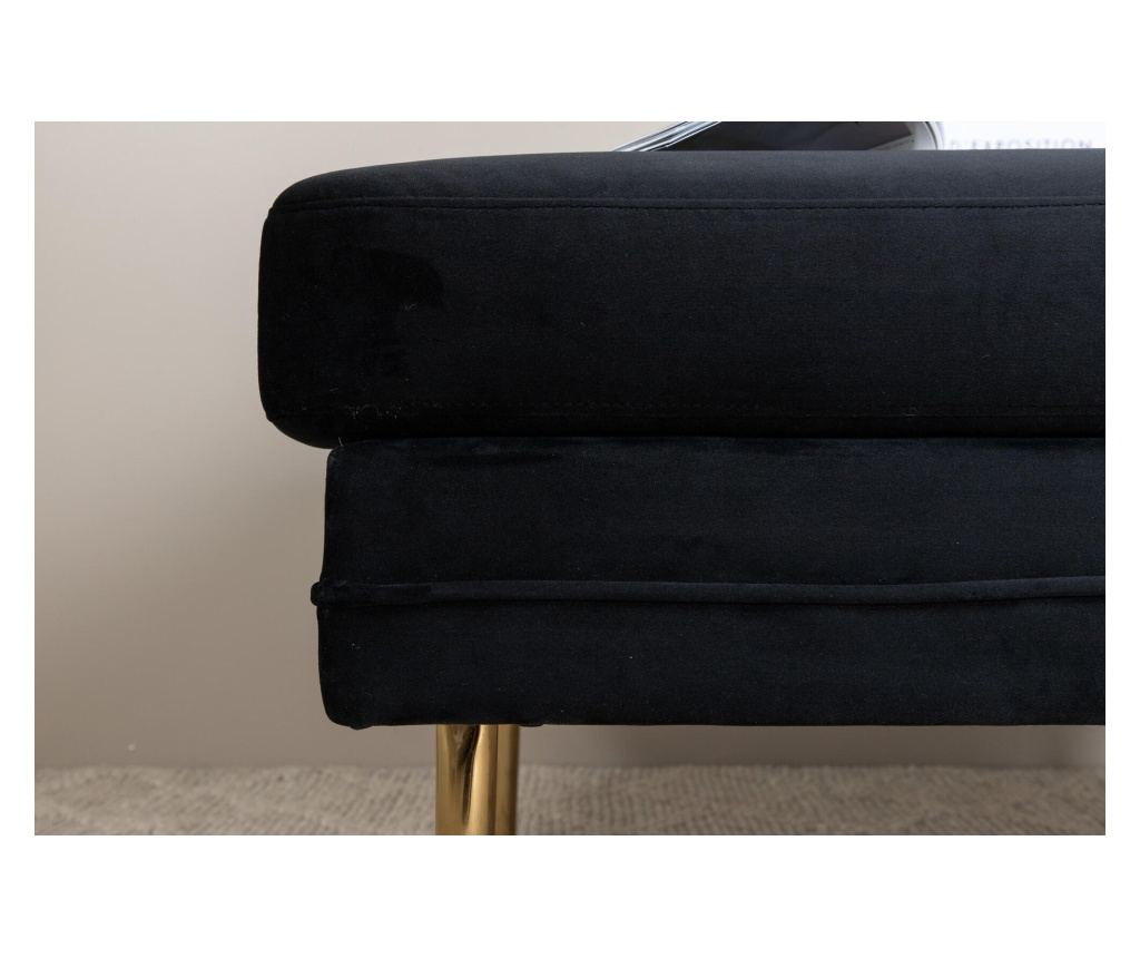 Tabure Ottoman Boom Crno & Zlatno 90 cm - 13