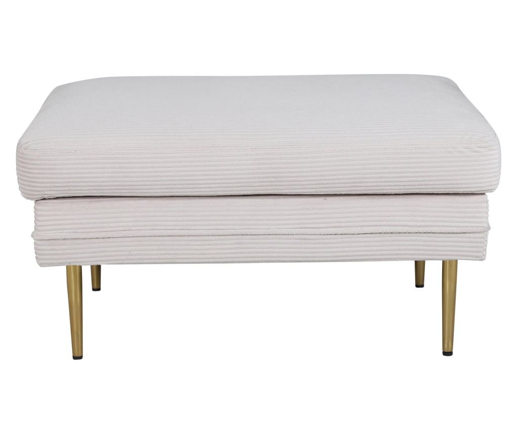 Tabure Ottoman Boom Creme & Gold 90 cm - 2