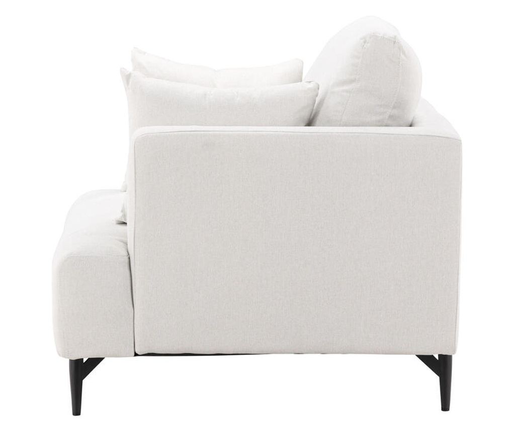 Fotelja Sofia Bijela i Crna 104 cm - 3