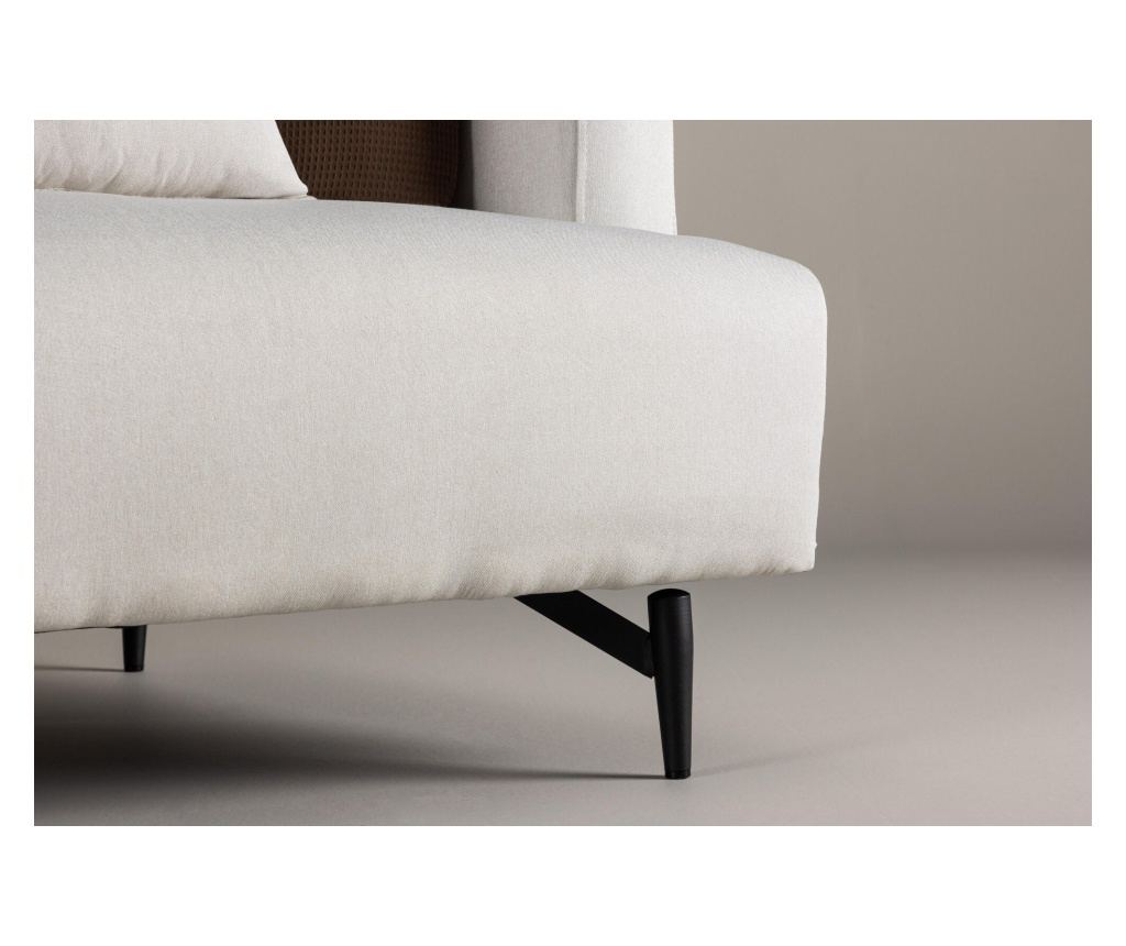 Fotelja Sofia Bijela i Crna 104 cm - 7