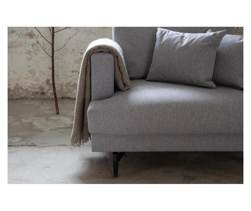Fotelja Sofia Siva i Crna 104 cm - 7