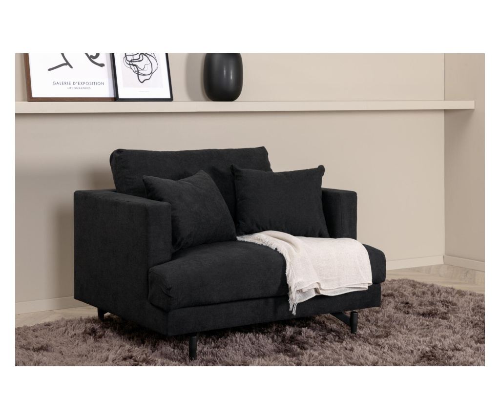 Fotelja Sofia Crna 104 cm - 4