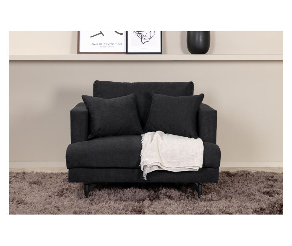 Fotelja Sofia Crna 104 cm - 5