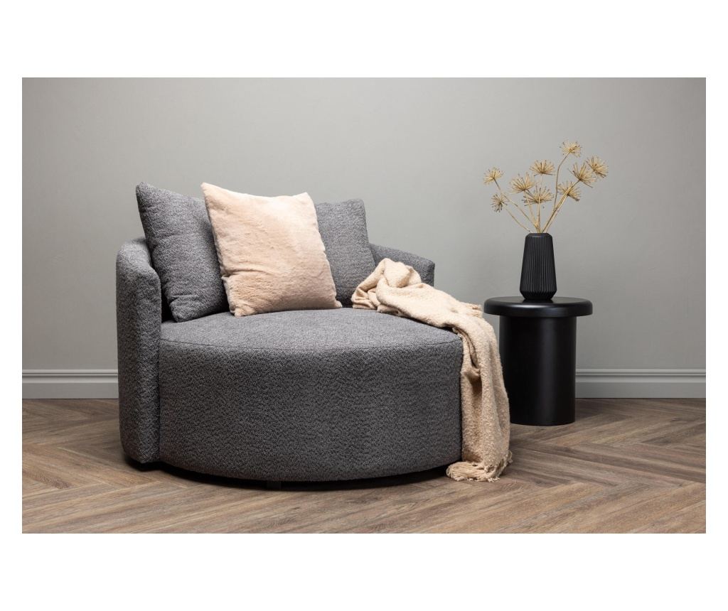Fotelja Kelso Siva i Crna 110 cm - 4