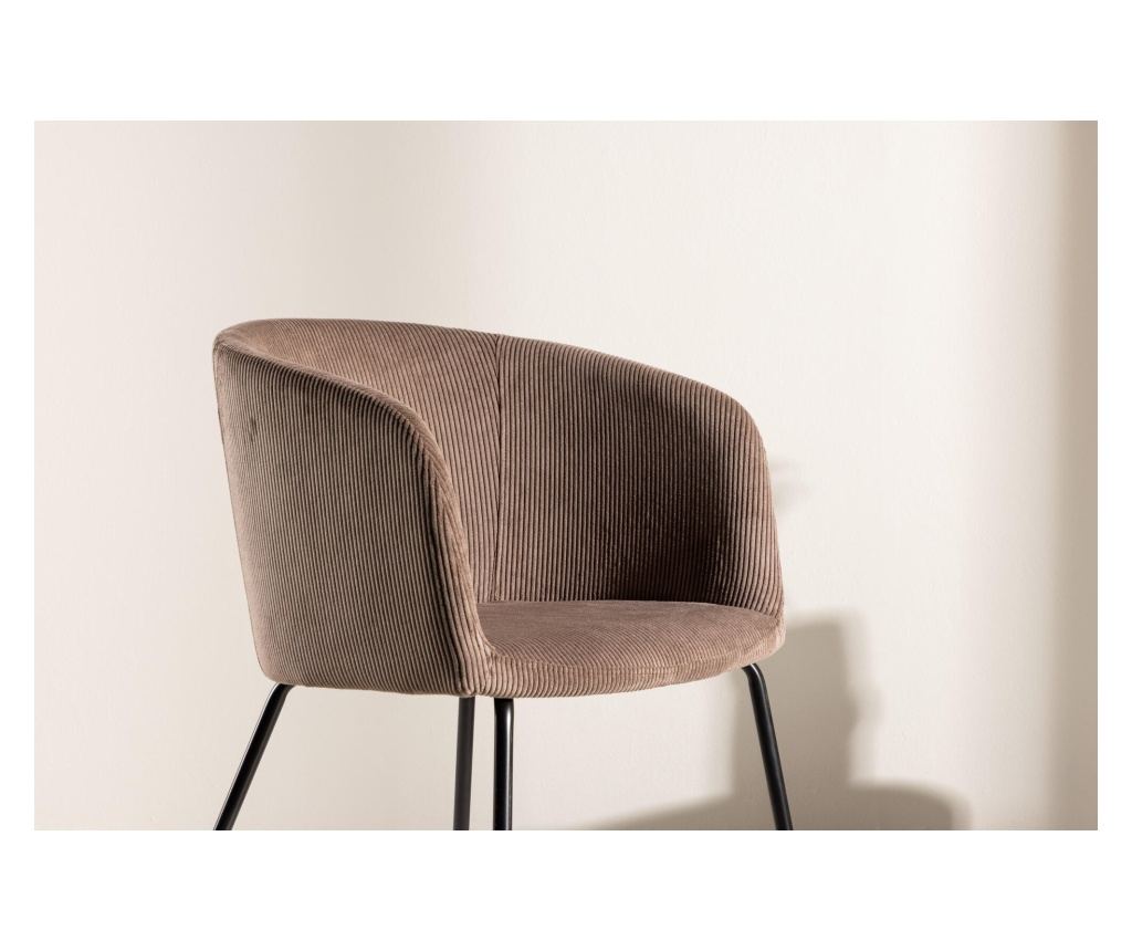 Blagovaonska stolica Berit smeđa i crna 55 cm - 5